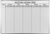 Rozvrhová tabule 26 EkoTAB 70 x 100 cm