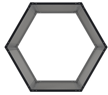 Kovový dřevník G21 HEX 53, antracitový
