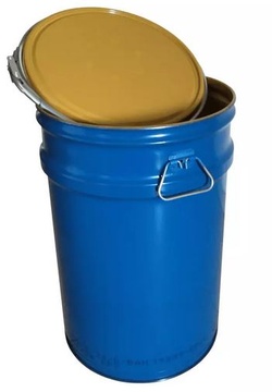 Plechový sud s odnímacím víkem a potravinářským lakem 60 l
