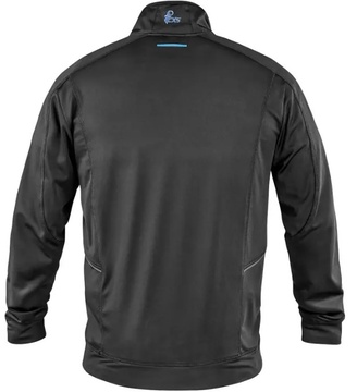 Pánská mikina CXS LEONIS černá s HV modro/červenými doplňky, vel. 3XL