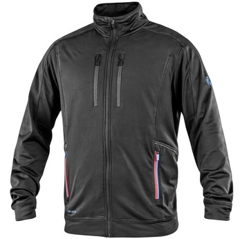 Pánská mikina CXS LEONIS černá s HV modro/červenými doplňky, vel. 2XL