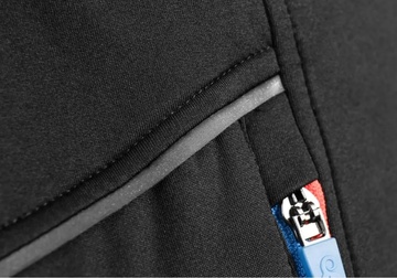 Pánská mikina CXS LEONIS černá s HV modro/červenými doplňky, vel. 2XL