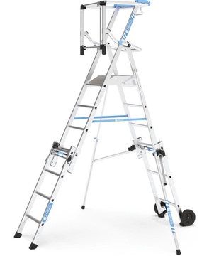 Teleskopický žebřík s plošinou ZAP Masterflex S 9 příčlí