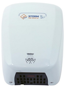 Horkovzdušný osoušeč rukou Jet Dryer Storm kovový bílý