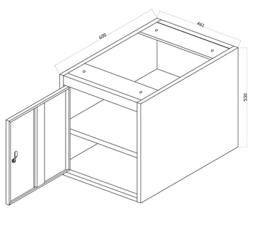Pojízdný pracovní stůl 1500 x 800 mm s třízásuvkovým kontejnerem a skříňkou
