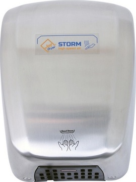Horkovzdušný vysoušeč rukou Jet Dryer Storm kovový stříbrný