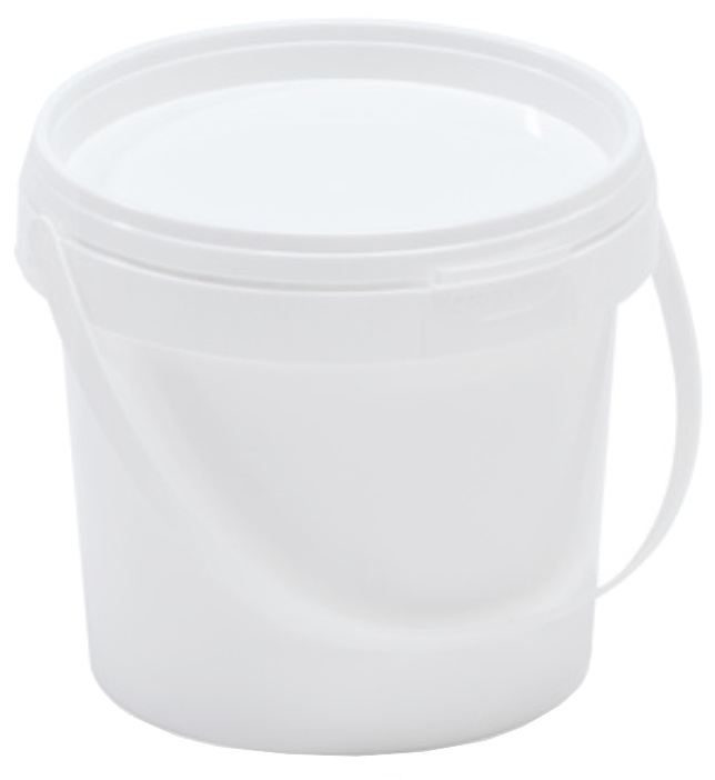 Plastový kbelík s víkem 0,6 l bílý