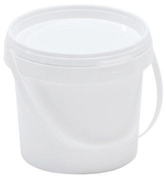 Plastový kbelík s víkem 0,6 l bílý