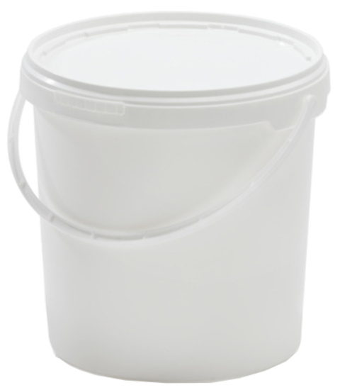 Plastový kbelík s víkem 10,7 l bílý