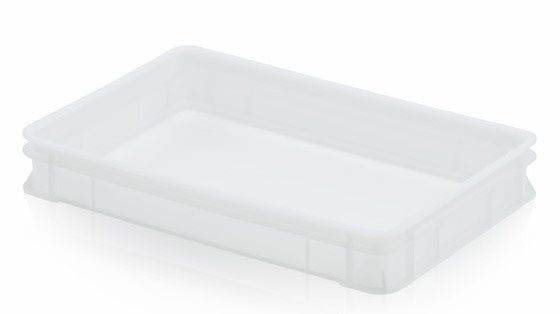Plastová přepravka cukrářská nízká bez víka 18l natur