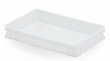 Plastová přepravka cukrářská nízká bez víka 18l natur