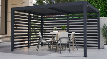 Fixní hliníková lamelová stěna G21 pro pergolu Austin 2,8x2,2 m antracitová