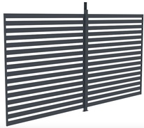 Fixní hliníková lamelová stěna G21 pro pergolu Austin 3,7x2,2 m antracitová