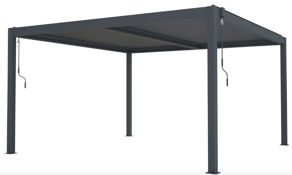 Hliníková Bioklimatická pergola G21 Austin 4x4m, antracitová