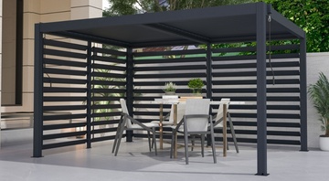 Hliníková Bioklimatická pergola G21 Austin 4x4m, antracitová