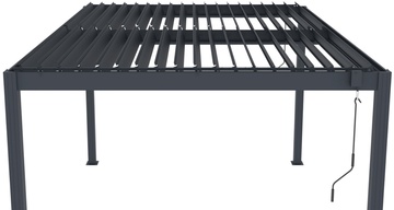 Hliníková Bioklimatická pergola G21 Austin 4x4m, antracitová