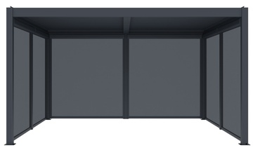 Látková boční markýza G21 pro pergolu Austin 2,8x2 m antracitová