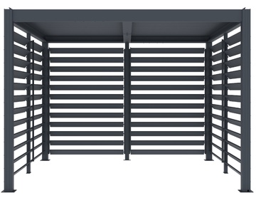 Otočná hliníková lamelová stěna G21 pro pergolu Austin 3,7x2,2 m antracitová