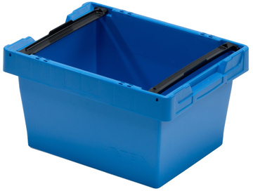 Plastový box ALC bez víka, se stohovací lištou, modrá 15 l