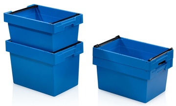 Plastová ALC přepravka 35l modrá s lištou