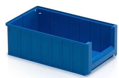 Plastový regálový zásobník 40x23,4x14 cm, modrý