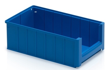 Plastový regálový zásobník 40x23,4x14 cm, modrý