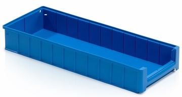 Plastový regálový zásobník 60x23,4x9 cm, modrý