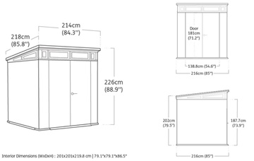 Plastový zahradní domek KETER PENT Signature Ashwood 7x7 hnědý s podlahou