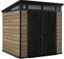 Plastový zahradní domek KETER PENT Signature Ashwood 7x7 hnědý s podlahou