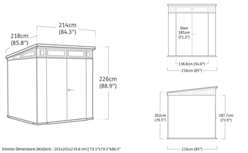 Plastový zahradní domek KETER PENT Signature Vertical 7x7 hnědý s podlahou