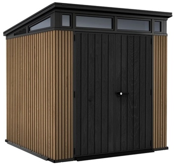 Plastový zahradní domek KETER PENT Signature Vertical 7x7 hnědý s podlahou