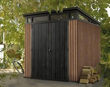 Plastový zahradní domek KETER PENT Signature Vertical 7x7 hnědý s podlahou