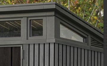 Plastový zahradní domek KETER PENT Signature Vertical 7x7 šedý s podlahou
