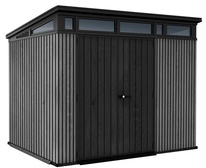 Plastový zahradní domek KETER PENT Signature Vertical 9x7, šedý, s podlahou