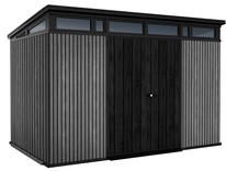 Plastový zahradní domek KETER PENT Signature Vertical 11x7 šedý s podlahou
