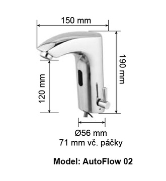 Bezdotyková vodovodní baterie Donner AutoFlow 02