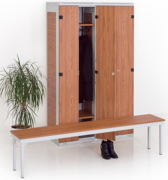 Šatní lavice 460 x 1200 x 350 mm - lamino/kov