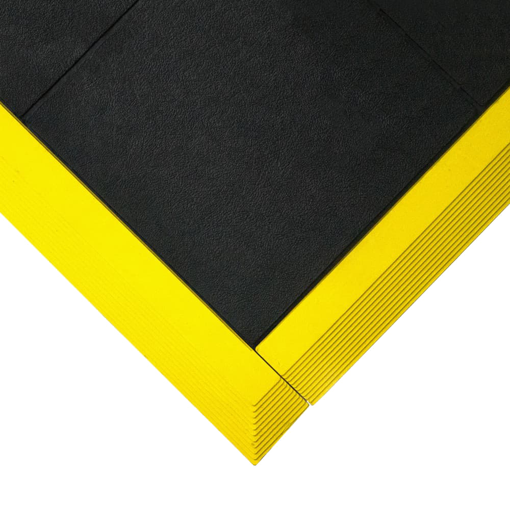 Gumová průmyslová rohož COBA Solid Fatigue-Step Standard 0,9 x 0,9m černá
