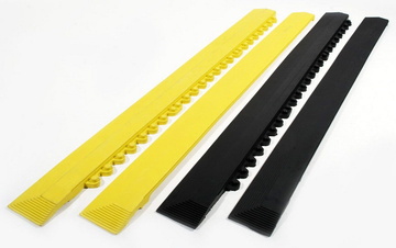 Gumová průmyslová rohož COBA Solid Fatigue-Step Standard 0,9 x 0,9m černá