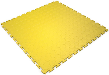 Průmyslová PVC dlaždicová podlahovina COBA Tough Lock žlutá 0,5 x 0,5m x 7 mm