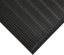 Průmyslová protiúnavová rohož COBA Orthomat Ribbed černá 0,9 x 18,3m