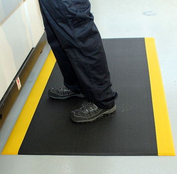 Průmyslová protiúnavová rohož COBA Orthomat Safety černo-žlutá 0,9 x 1,5m