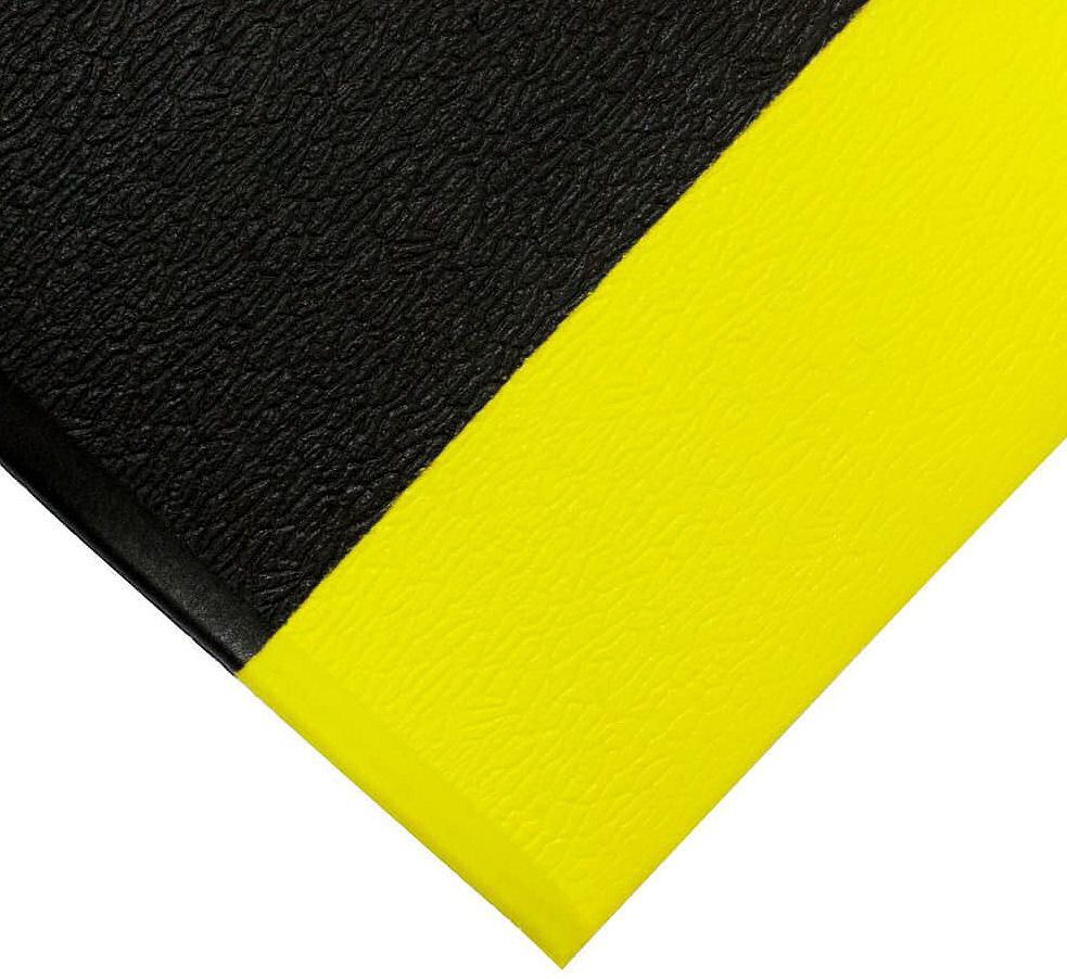 Průmyslová protiúnavová rohož COBA Orthomat Safety černo-žlutá 0,9 x 18,3m