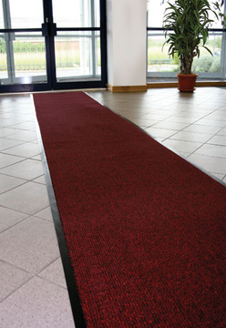 Vstupní rohož COBA Vyna-Plush černo-červená 0,9 m x metráž