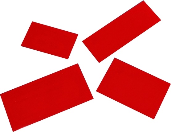 Magnetický štítek 30x80mm červený