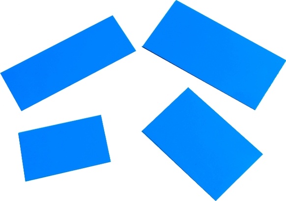 Magnetický štítek 40x80mm modrý