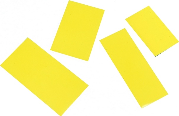 Magnetický štítek 30x80mm žlutý
