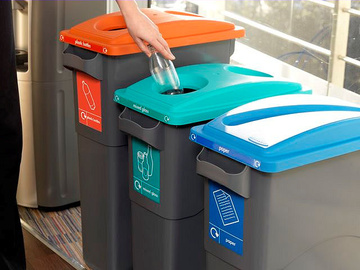 Víko pro koše EcoSort 60-75 l s madlem černé
