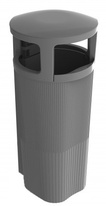 Venkovní odpadkový koš ATRIUM 50l šedý