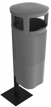 Venkovní odpadkový koš ATRIUM 50l šedý
